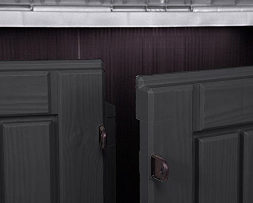 Keter Woodland 30 Mülltonnenbox anthrazit Gartenbox Midi Gerätebox abschließbar für 2 Mülltonnen - 8