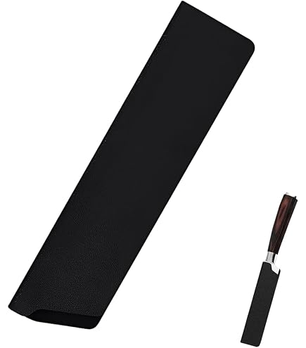 PATIKIL 2 Fodere Protettive Per Coltello Nakiri 7'' - PP, Trasparenti/Nere, Per Proteggere La Lama In Cucina