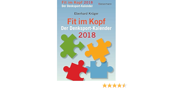 Fit Im Kopf Der Denksport Kalender 2018 Amazon De Kruger Eberhard Bucher