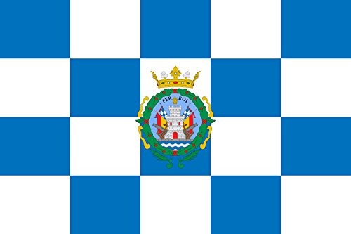 magFlags Bandera Large Ferrol con Escudo | Bandera Paisaje | 1.35m² | 90x150cm