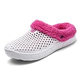 Hombres Mujer Invierno Calentar Zapatillas Zuecos Ponerse Jardín Pelaje...
