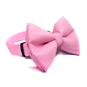 That Dog In Tuxedo Blush Pink Solid Colour Dog Bowtie (Size - M-L)