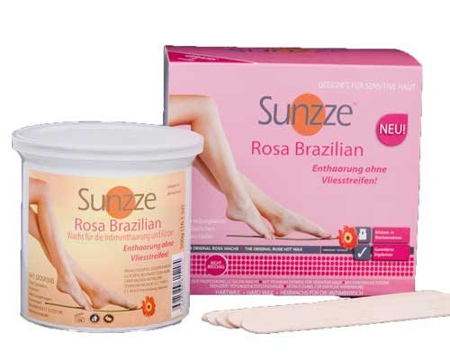 Brazilian Heißwachs Dose 500ml, Gratis 5 Spatel Intimenthaarung, Gesicht und Achseln