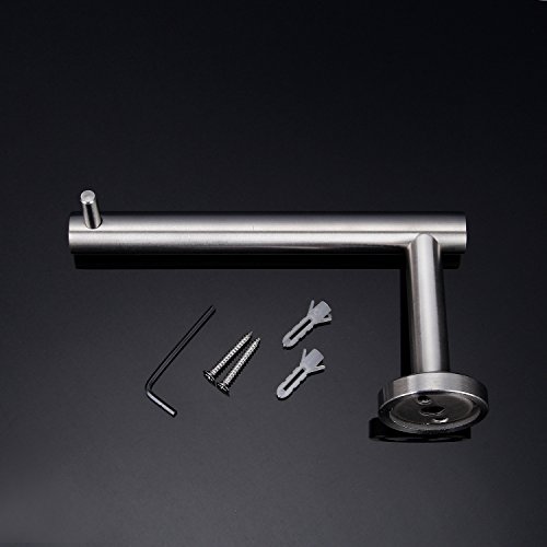 JALO | Premium Toilettenpapierhalter aus Edelstahl, matt | hochwertiger Klopapierhalter – WC-Papierhalter zum Bohren ohne Deckel | 16,8 x 16,6 x 5 cm - 5