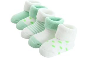 FedMois Calcetines Térmicos de Invierno de Algodón para Bebés Pack de 5