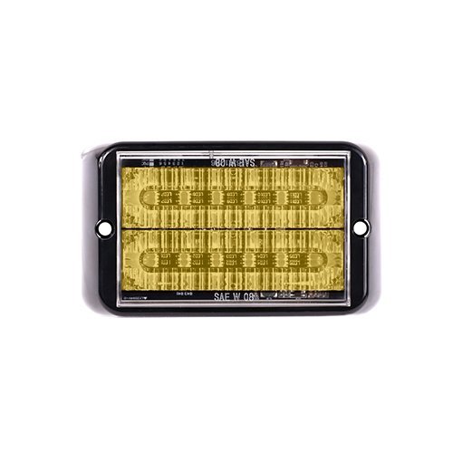 MFG SAE Class-1 Bold 36W - 12 LED Tow Truck Construction Vehicle LED Grille Light Head Surface Mount Strobe Warning Light, Amber/Amber, 0.23 kg