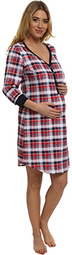 Italian Fashion IF Maternity Nightdress Vivien 0111 (Dark Blue/Red, S)