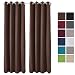 Produktbild Beautissu 2er Set Gardine Thermovorhang Amelie 140x245 cm Ösen-Schal Vorhang Kälteschutz & Wärmeisolierend - isolierende Thermogardine Ösenaufhängung Braun