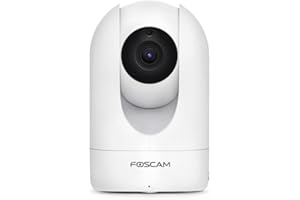 FOSCAM R4M - Super HD Ip WLAN Dual Band Videocamera di sorveglianza Ip con 4 MP e 10 m Visione Notturna I WiFi con rilevazione di Movimento I Sistema Audio a 2 Vie con Slot per schede microSD