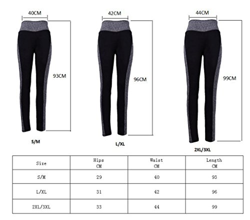 YR.Lover Damen Strumpfhose Active Yoga Running Hosen Workout Leggings - 6