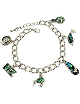 Paua / Abalone Muschel Armband mit Anhängern aus Neuseeland