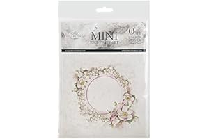 ITD Collection Papier de riz, Flower Post-White, 14,8 x 14,8 cm