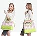 Skinly Women's Diaper Shoulder Bag Vertical Stripe 3Pcs Green