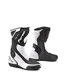  FORMA Botas Moto Freccia Homologado CE, Negro/Blanco, 44