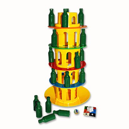 Preisvergleich Produktbild Der Verrückte Bierturm - Trinkspiel Partyspiel mit lustigen Bier Aufgaben Bierspiel