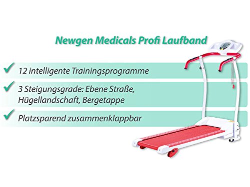 newgen medicals Profi-Laufband LF-312 mit 12 Trainingsprogrammen - 5