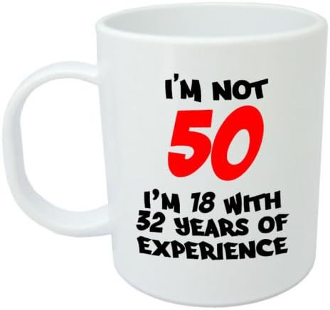 I'm Not 50 Mug - Funny 50th Birthday Gifts / Presents for men, women, gift ideas