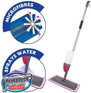 Durable Floor Cleaner Power Action Microfibre Spray Mop Quicker More Effective And Easier Amazon Co Uk Grocery