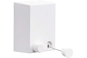 Youngine Stendipanni fissato al Muro della Lavanderia Appendiabiti ritrattabile dell'interno dell'interno con Il Gancio Regolabile della Corda della Corda d'Acciaio, 4.2M / 13.8ft (Bianca)