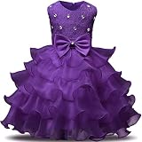 Yazidan Kind Baby Mädchen Kinder Spitze Blumen Rüschen Prinzessin Performance Formelle Kleidung Blumen Geburtstag Hochzeit Brautjungfer-Festzug Prinzessin Abendkleid