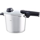 Fissler Schnellkochtopf Edelstahl vitavit comfort – 6 Liter Dampfkochtopf 22 cm Durchmesser – Induktion, Gas, Ceran, Elektro – 610-300-06-000/0