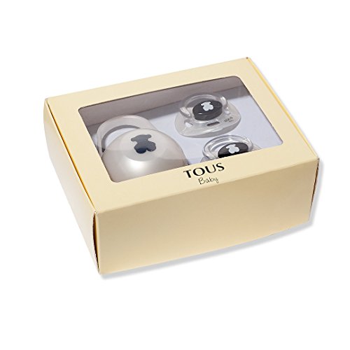 Tous Baby Set 2 Chupetes + Portachupetes Ref. BEAR-302 Color 008 Osito Negro