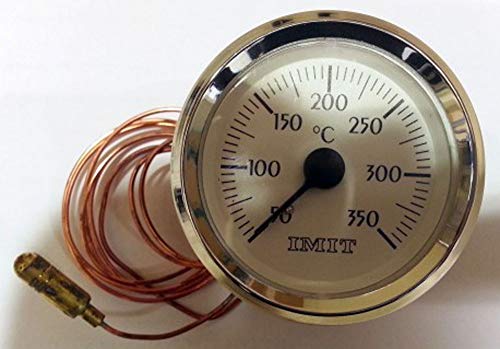 IMIT Termómetro para Horno de leña con capilar de 3 Metros, de +50ºC a 350ºC