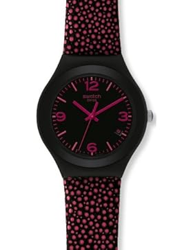 Swatch Damen-Armbanduhr Pink Drops YGB4005