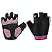 Produktbild MISS&YG Fahrhandschuhe atmungsaktive Rutschfeste Bequeme Straße Bergreitens Halfinger Handschuhe,Rose,XL