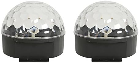 2x QTX Moonglow LED Mirrorball Type LED Effect Light Disco DJ Party