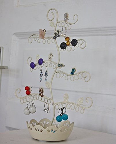 sass & belle Schmuckbaum Metall weiß Schmuckhalter Schmuckständer edel creme - 4