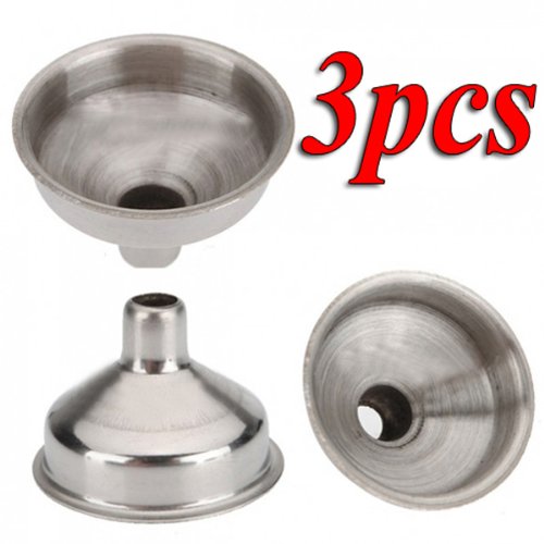 3 Stk Edelstahl Trichter für Flachmann Schnapsflasche Einfülltrichter Groß Ø 8mm