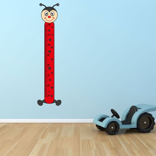 Supertogether Ladybird Childrens Growth Height Chart Bedroom Repositionable Wall Sticker