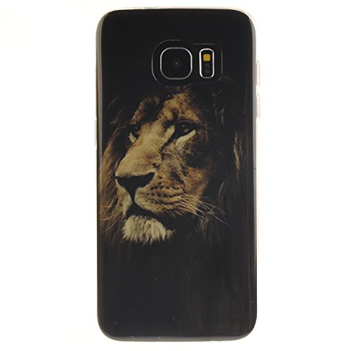 Galaxy S7 Edge Hülle,Galaxy S7 Edge Case [Scratch-Resistant] , Cozy Hut Galaxy S7 Edge Ultra Slim Perfect Fit Der König der Löwen Design Muster Malerei TPU Clear Transparent Protective back Hülle Hüllen Beschützer Haut Case Tasche Schutz Etui Schutzhüllen Hülle Case for Samsung Galaxy S7 Edge - Löwe