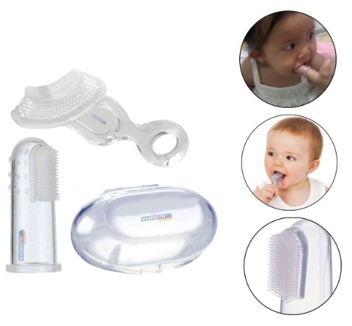 Mammoth XT Finger Toothbrush + Soft Chewable Toothbrush Teether Set