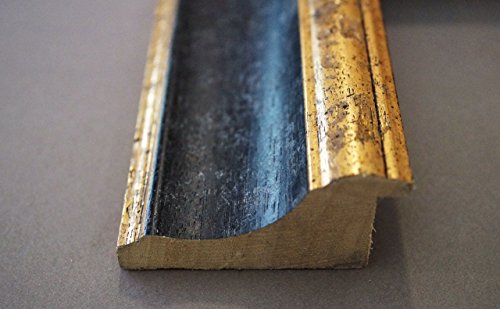 Spiegel Wandspiegel Badspiegel Flurspiegel Garderobenspiegel – Über 200 Größen – Acta Schwarz – Gold 6,7 – Außenmaß des Spiegels 50 x 110 – Wunschmaße auf Anfrage – Antik, Barock - 6