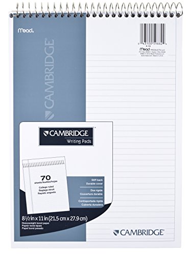 Preisvergleich Produktbild Mead Cambridge Notizbuch, Drahtkammbindung, weiß, 1