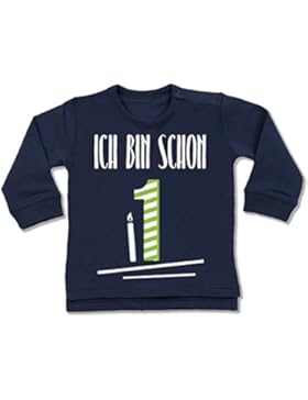 Geburtstag Baby - Ich bin schon 1 grün - Baby Pullover