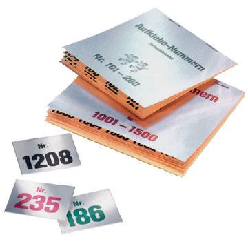 Gewinn-Aufklebenummern, selbstklebend, Nummer 101-200