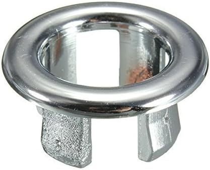 Bathroom Sink Basin Chrome Trim Overflow Hole Round Cover Silver by kokratae