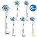 Produktbild Kompatible Oral B Aufsätze - BetterChoi CrossAction Aufsteckbürsten für Oral B Zahnbürste Elektrische,Zahnbürsten-Aufsätze, 100% Weißere Zähne - 6er Pack,Weiß.