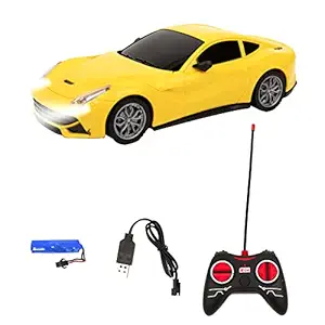 WISHKEY Plastic Realistic & Classy Modern Design High Speed Rechargeable Remote Control Racing Car , RC Vehicle Toy for Kids (Pack of 1, Multicolor)