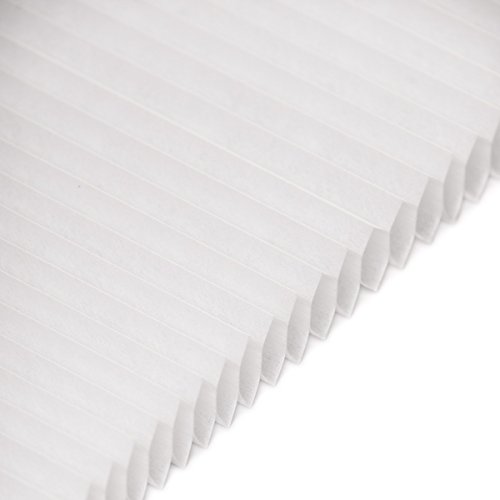 VENTANARA® Waben Plissee weiß tageslichtdurchlässig: 110×130 (Gesamtbreite X Höhe in cm) / Klemmfix Faltstore Faltrollo verspannt ohne Bohren inkl. Klemmträger / weitere Größen 45 / 50 / 55 / 60 / 65 / 70 / 75 / 80 / 85 / 90 / 100 / 110 / 120 x 130 oder 220 cm - 4
