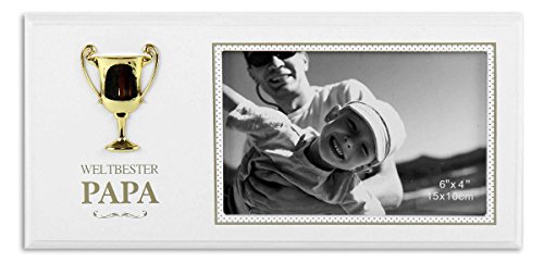 Fotorahmen Weltbester Papa aus MDF, für Fotos 15x10cm