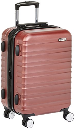 AmazonBasics Valise rigide à roulettes pivotantes de qualité supérieure avec serrure TSA intégrée, Taille cabine 55 cm, Rouge