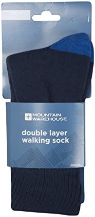 Mountain WarehouseDouble Layer Walking Socks - Antibacterial, Breathable, High Wicking, Fine Toe Seams, Anti Chafing - for The Gym, Walking, Running