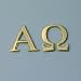 Produktbild efco "Alpha + Omega Wachs Dekoration in 2 Teile, Gold Brilliant, 22 mm