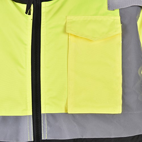 Sicherheitsjacke Warnschutz Warnjacke Jacke Arbeitsjacke Signalfarbe Gelb Winterjacke Größen XXL - 4