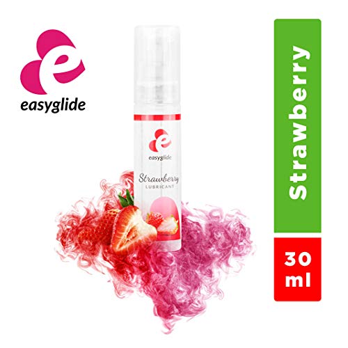 EasyGlide Lubricante de Fresa (30 ml) Lubricante Estimulante con Sabor Intenso a Fresa; Ideal para el Sexo Oral