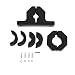 Produktbild Footprintse Motorrad Off-Road Light Lampenhalter Modifizierte Halterung für Wrangler 20-35mm (Farbe: Schwarz)
